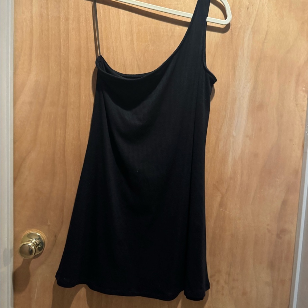 American Eagle Black One-Shoulder Cocktail Dress